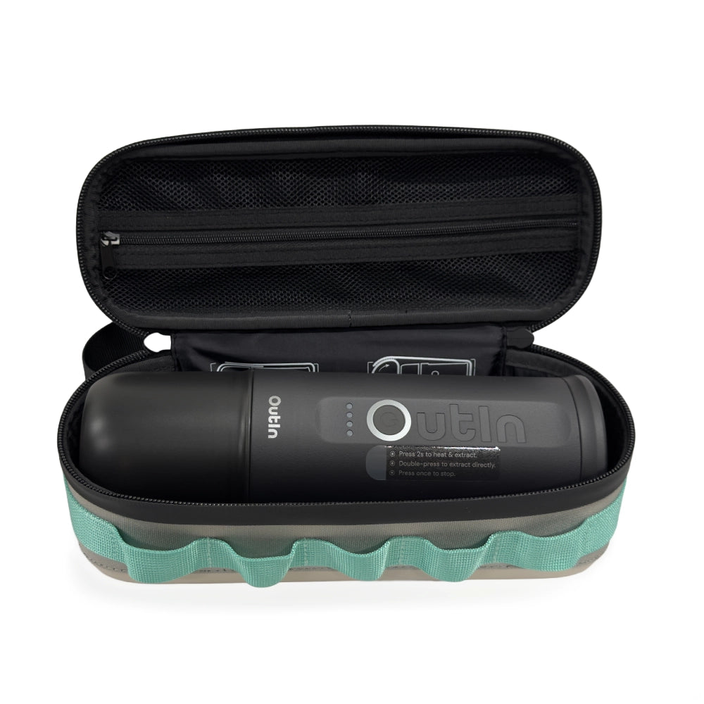 Travel set - Outin Nano Space Grey cu Geantă de Transport EVA Sand Beige