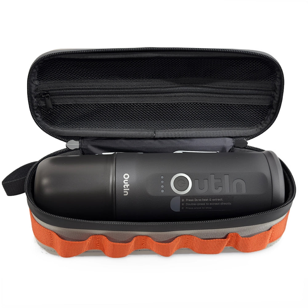 Travel set - Outin Nano Space Grey cu Geantă de Transport EVA Maple Brown