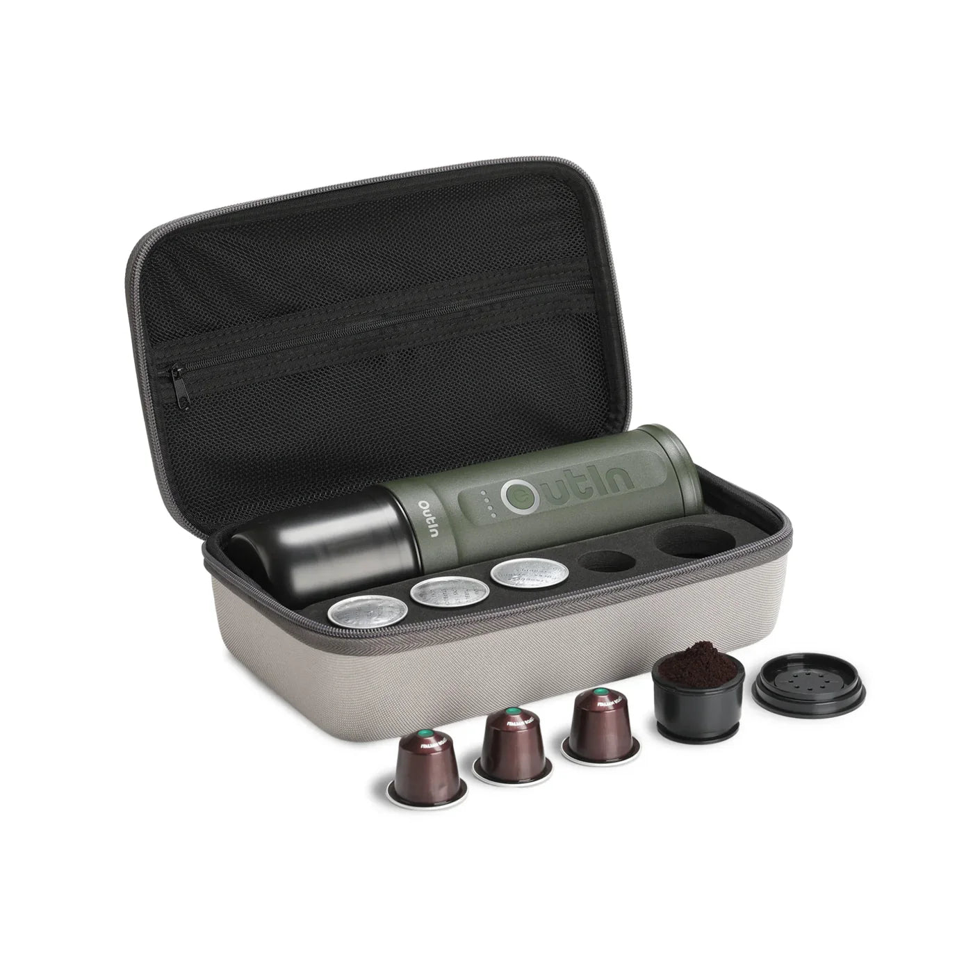 Aparat Espressor Outin Travel Set – Forest Green