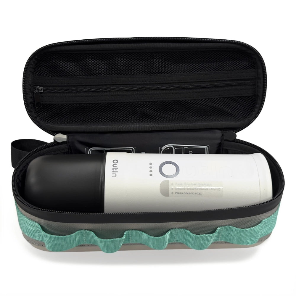 Travel set - Outin Nano Pearl White cu Geantă de Transport EVA Sand Beige