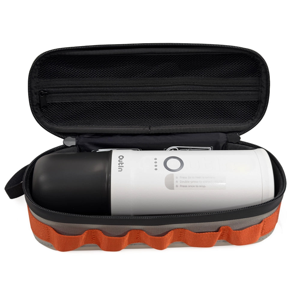 Travel set - Outin Nano Pearl White cu Geantă de Transport EVA Maple Brown