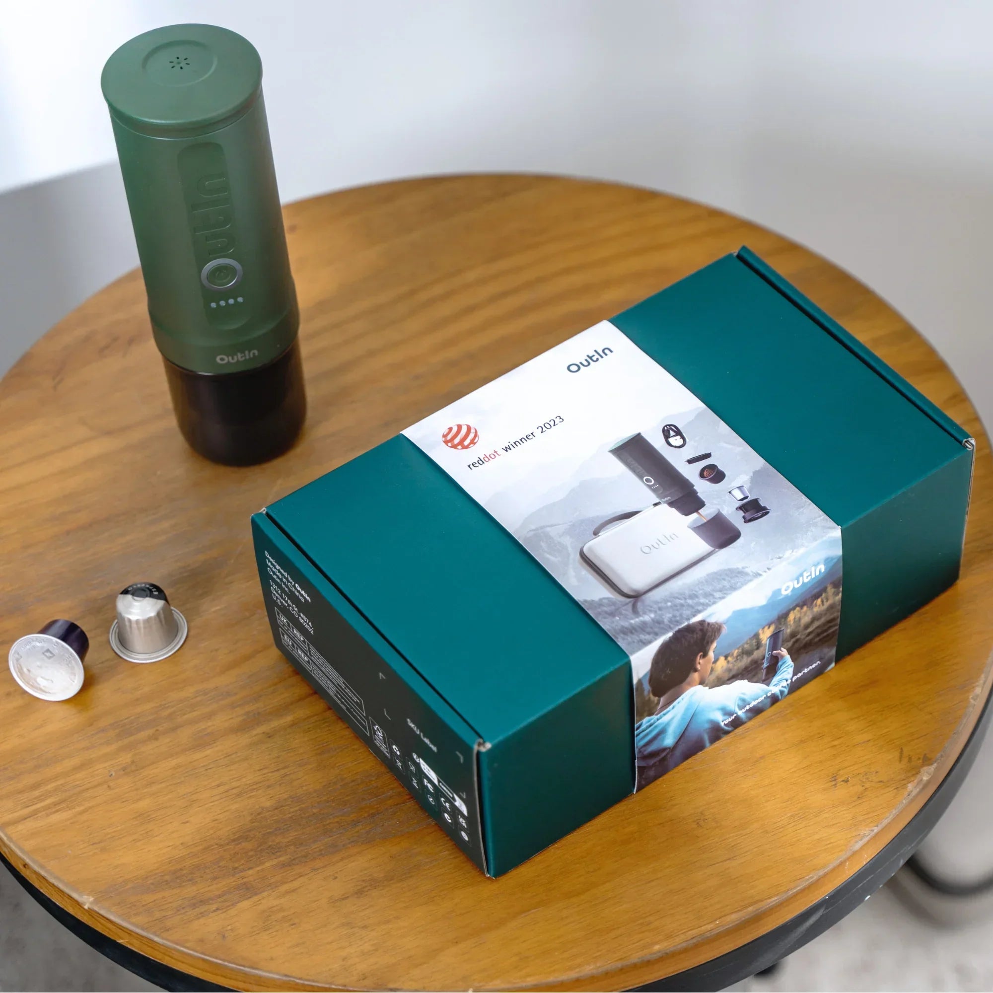 Aparat Espressor Outin Travel Set – Forest Green