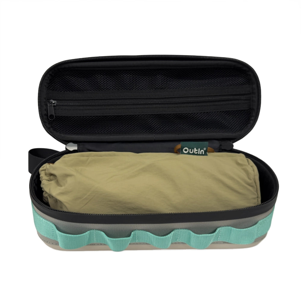 Travel set - Outin Mino Canyon Green cu Geantă de Transport EVA Sand Beige