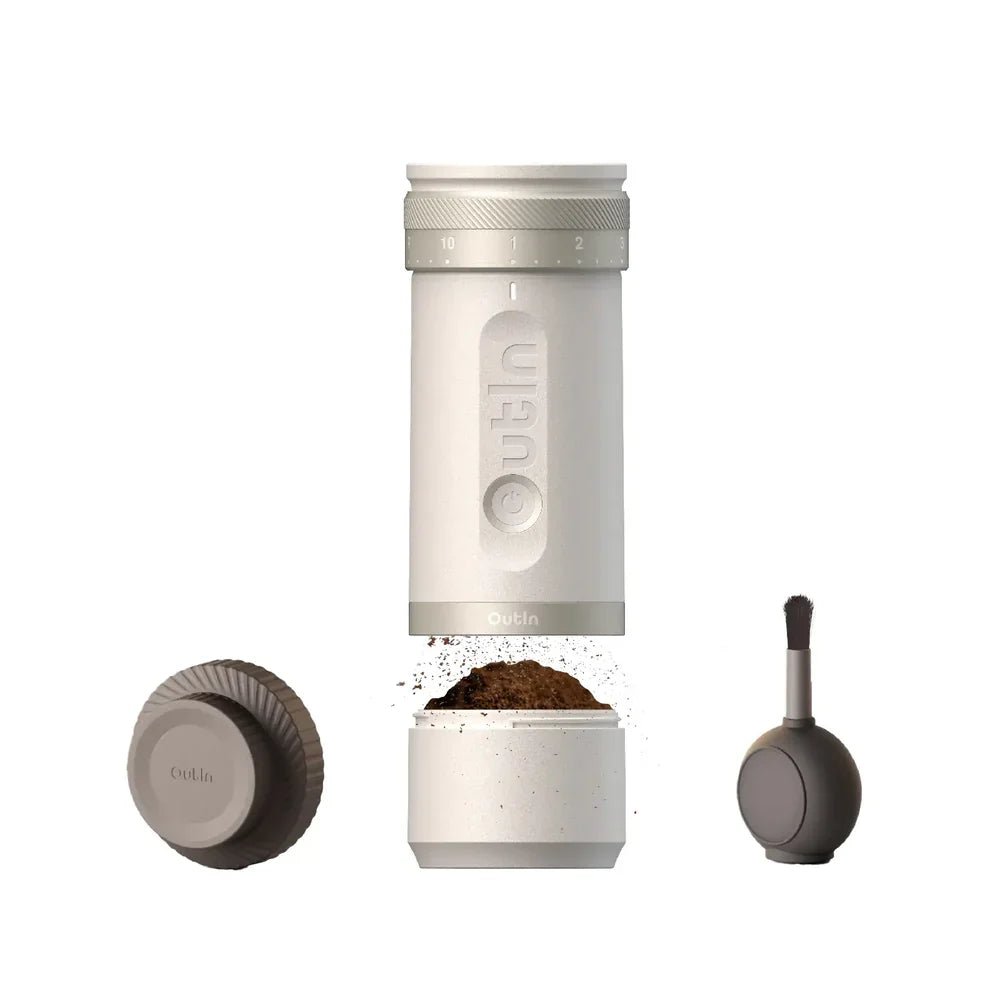 Travel set - Outin Fino Sandstone White cu Geantă de Transport EVA Maple Brown