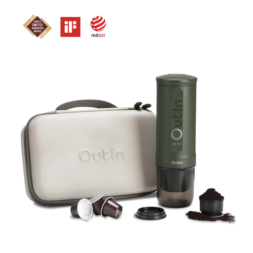 Aparat Espressor Outin Travel Set – Forest Green