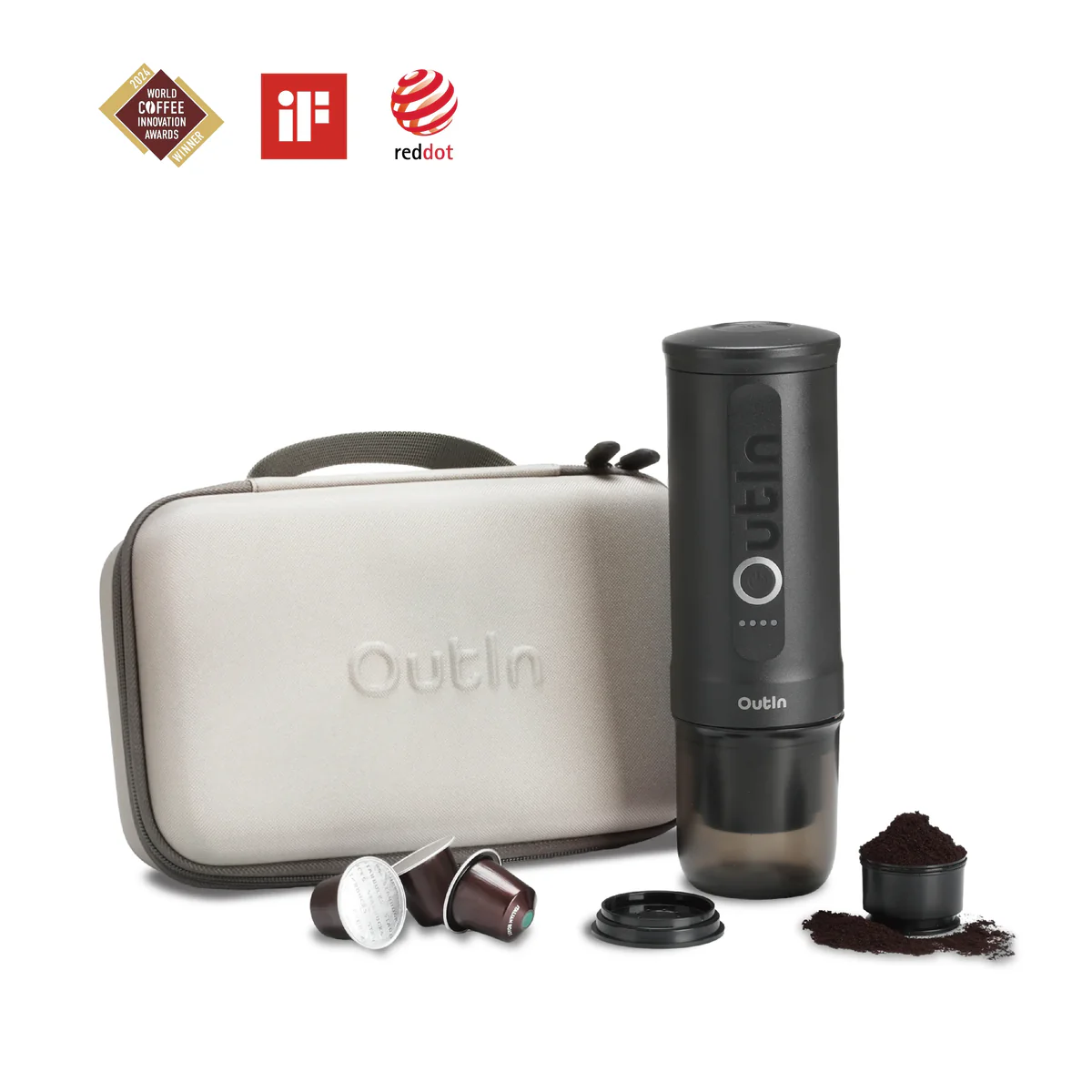 Aparat Espressor Outin Travel Set – Space Grey