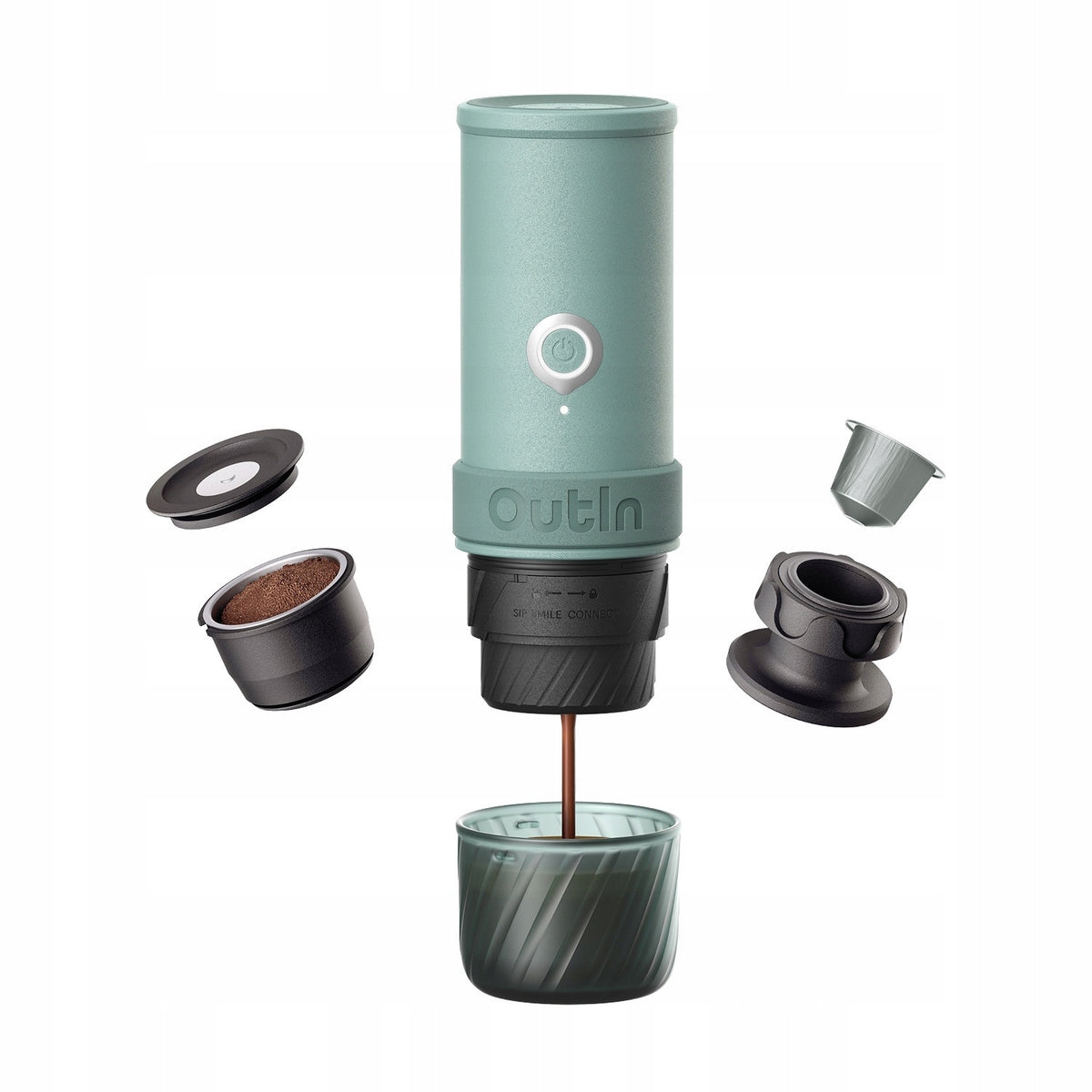 Aparat Espressor portabil Outin Mino - Canyon Green