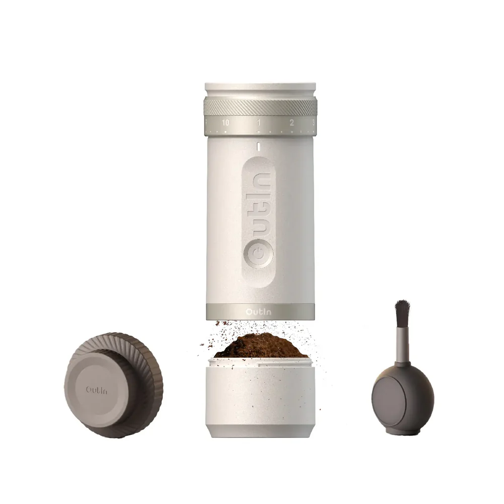 Outin Fino - râșniță de cafea portabilă Sandstone White Outin